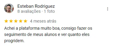 Print de avaliação de cliente Emusys