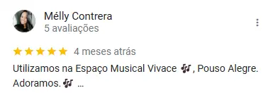 Print de avaliação de cliente Emusys