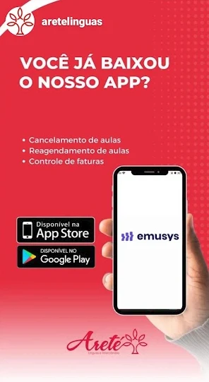 Story de escola de música divulgando o app da Emusys